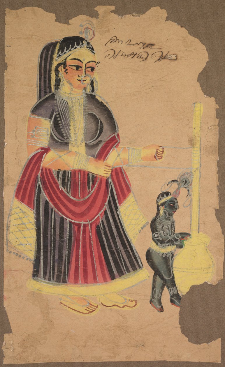 Yasoda und Krishna, 1800er von Unbekannt