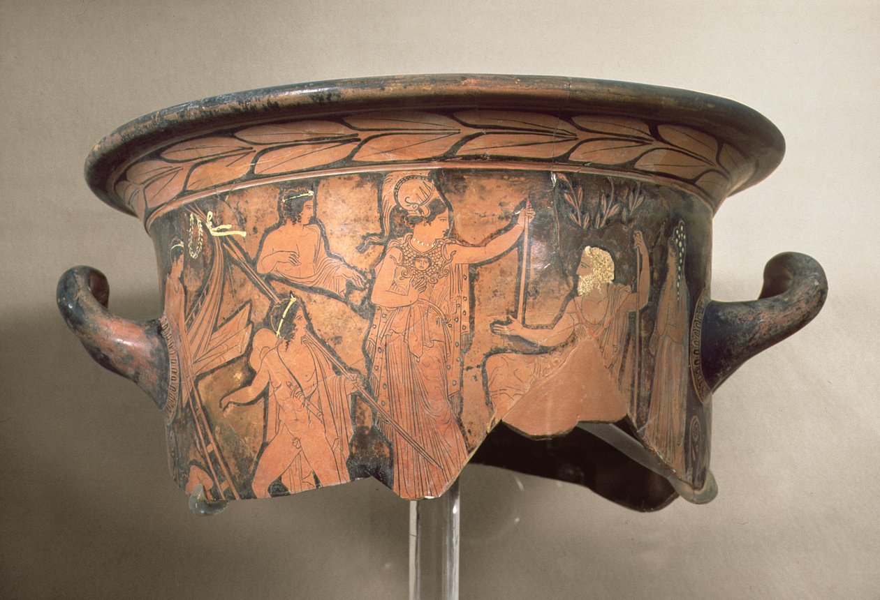 Schwarzfiguriger Krater, 4. Jahrhundert v. Chr. (Fragment) von Unbekannt Unbekannt