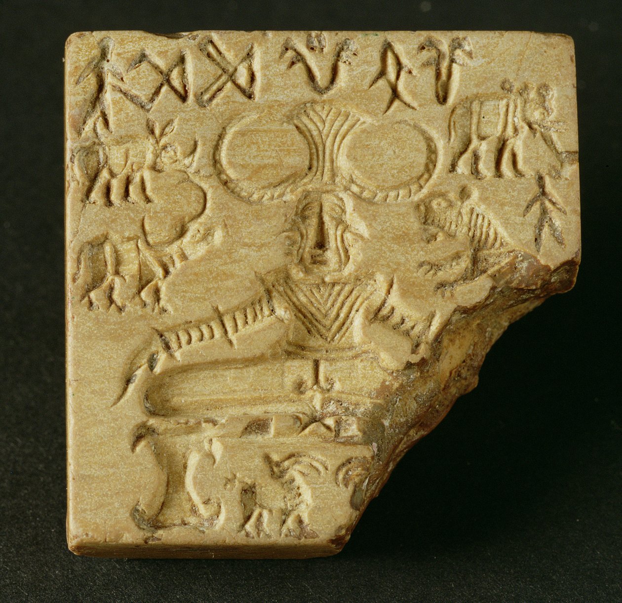 Steatit Pasupati-Siegel, Mohenjodaro, 2300-1750 v. Chr. von Unbekannt Unbekannt