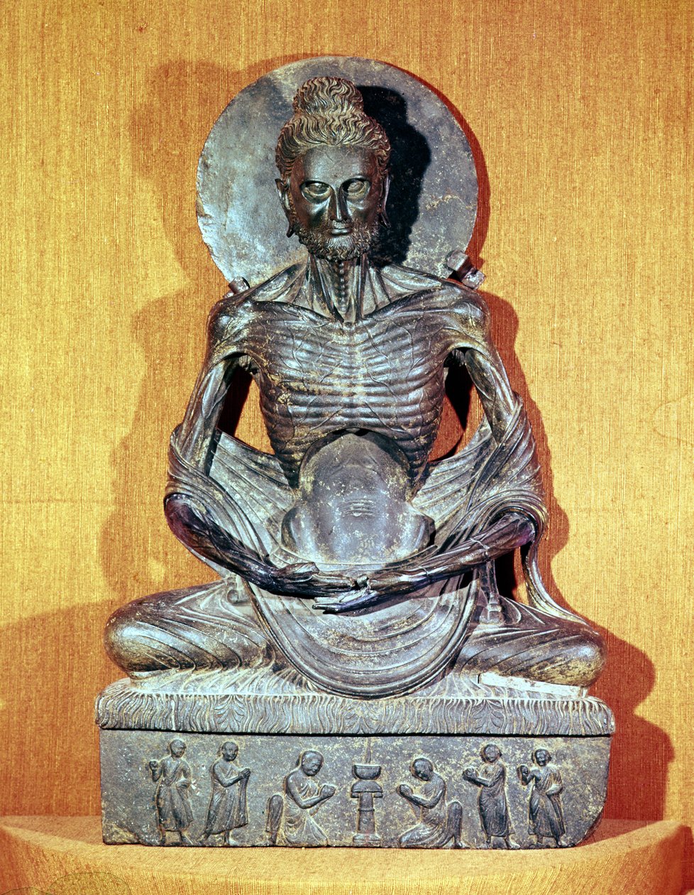 Sitzender Buddha in Meditation, griechisch-buddhistischer Stil, 1.-4. Jahrhundert von Unbekannt Unbekannt