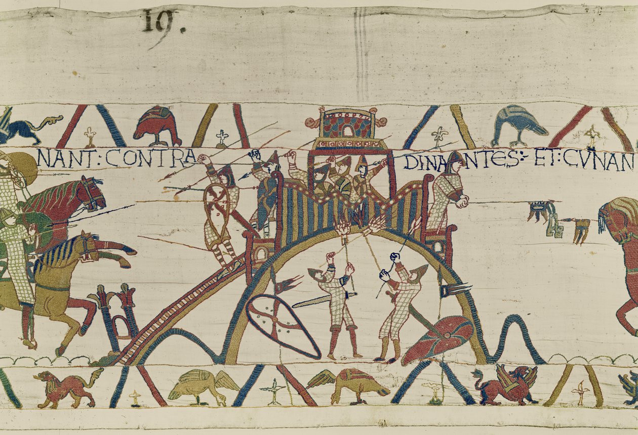 Angriff auf die Stadt Dinan, Teppich von Bayeux von Unbekannt Unbekannt