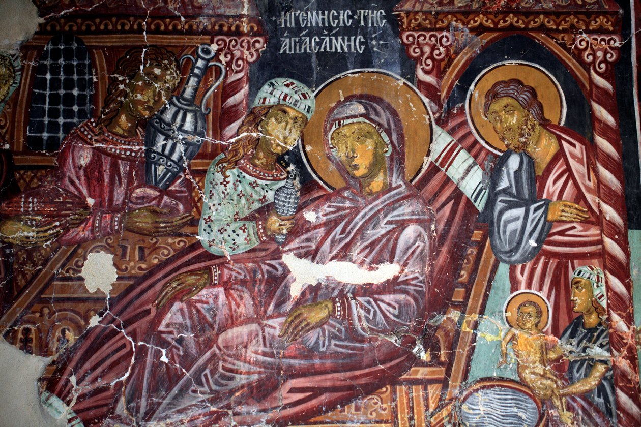 Byzantinisches Fresko aus dem 15. Jahrhundert von Unbekannt Unbekannt