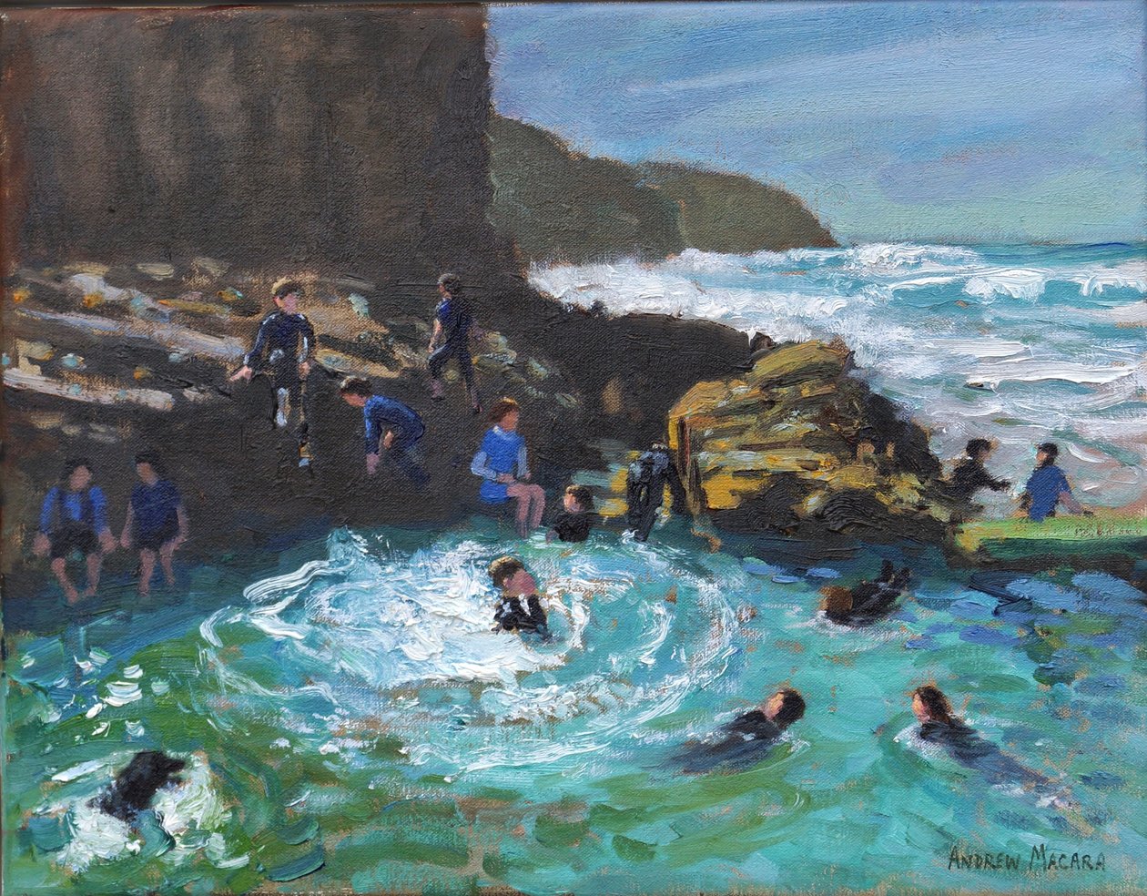 Chapel Rock Pool, Perranporth, Cornwall, 2017 von Unbekannt Unbekannt