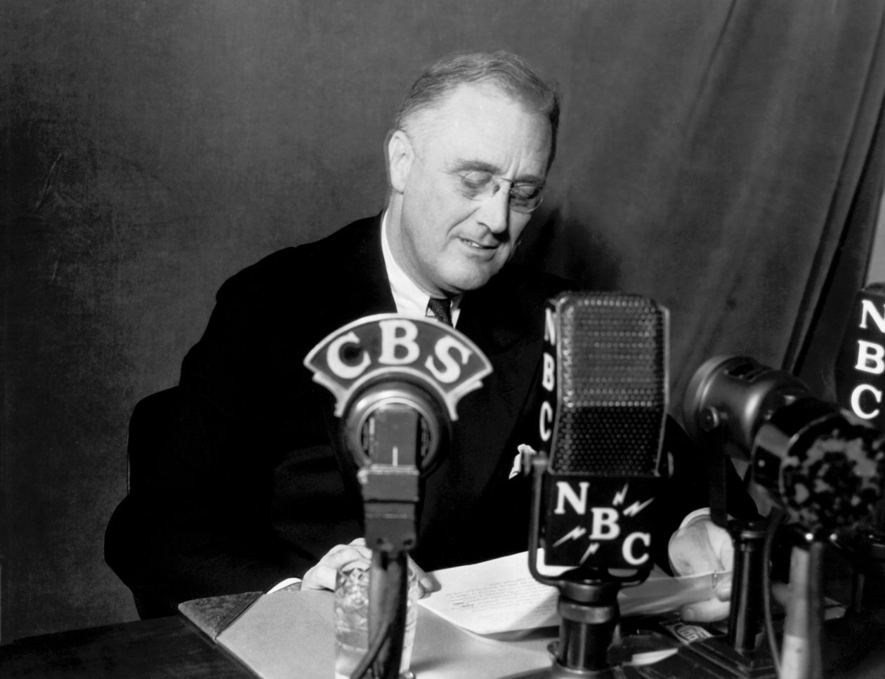 FDR spricht über Arbeitsstreiks von Unbekannt Unbekannt