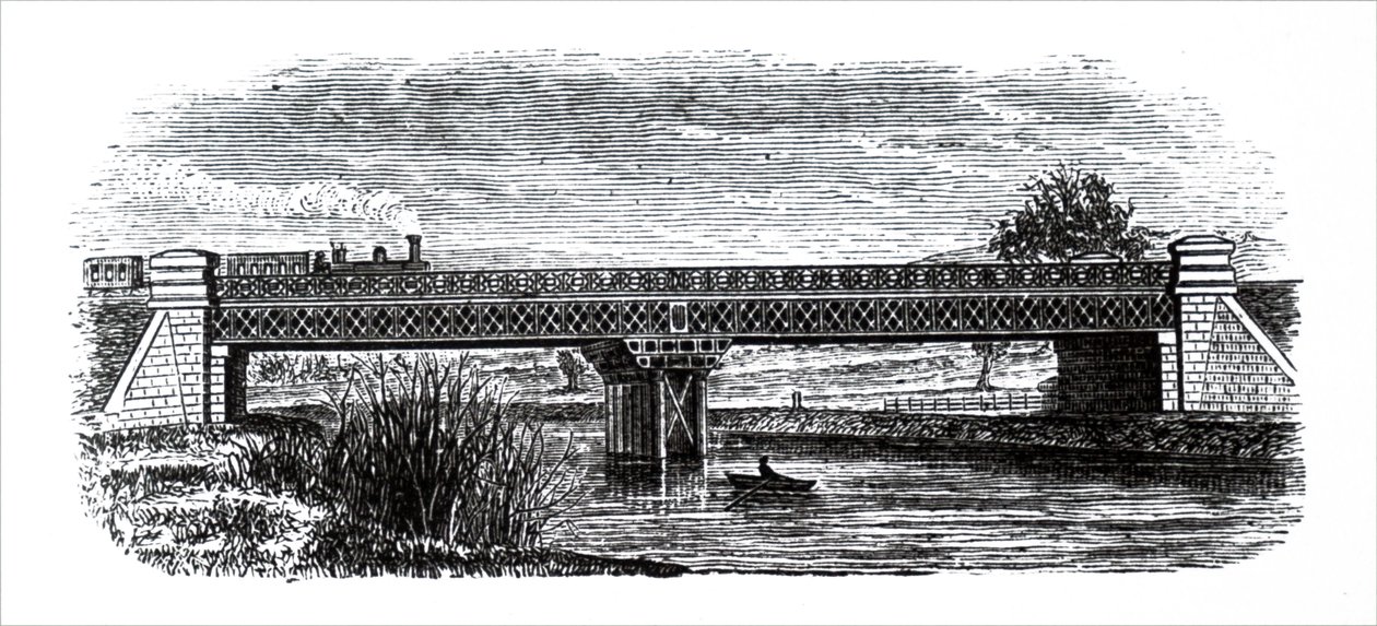 Eine Fachwerkbrücke von Unbekannt