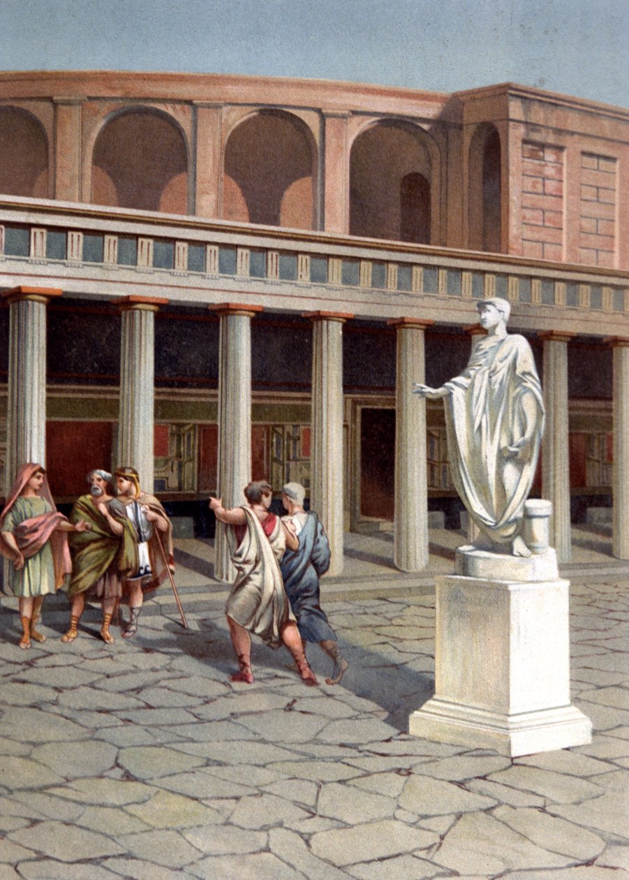 Eine Straße in Pompeji von Unbekannter Künstler