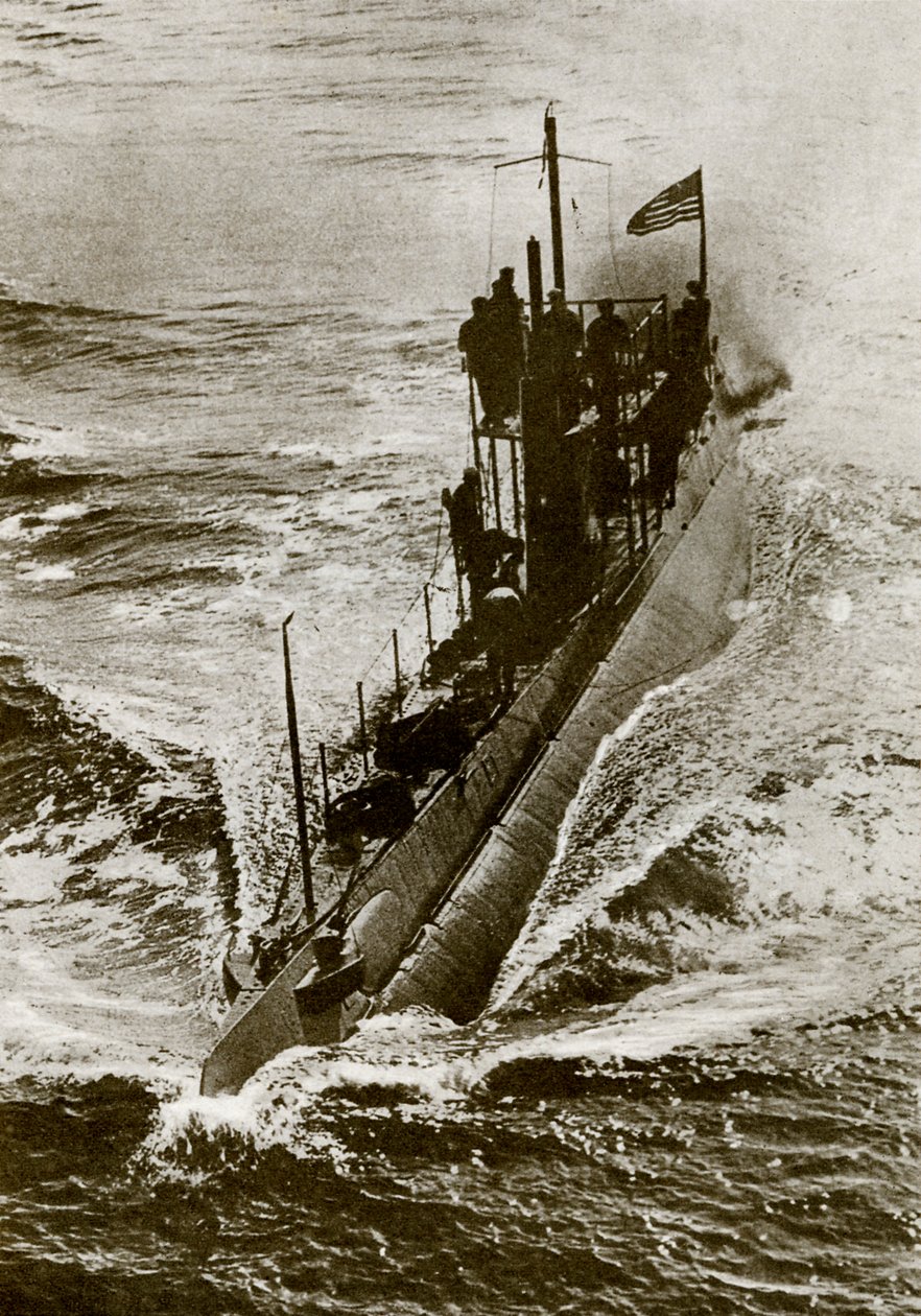 Amerikanisches U-Boot während des Ersten Weltkriegs von Unbekannter Künstler