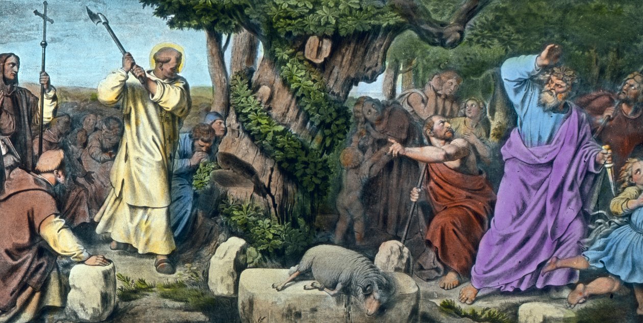 Bonifatius fällt die Donauseiche von Unbekannter Künstler