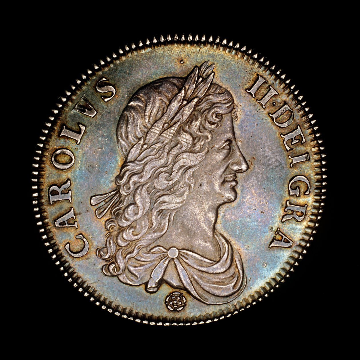 Britische Münze mit König Karl II. von Unbekannter Künstler