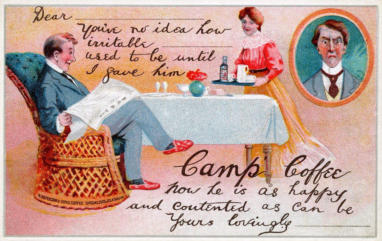 Camp Coffee - Werbung, ca. 1920 von Unbekannter Künstler