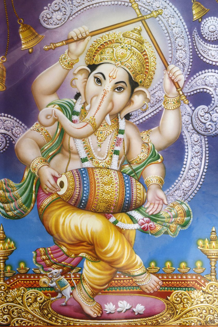 Tanzender Ganesha Bild, Rishikesh, Indien von Unbekannt