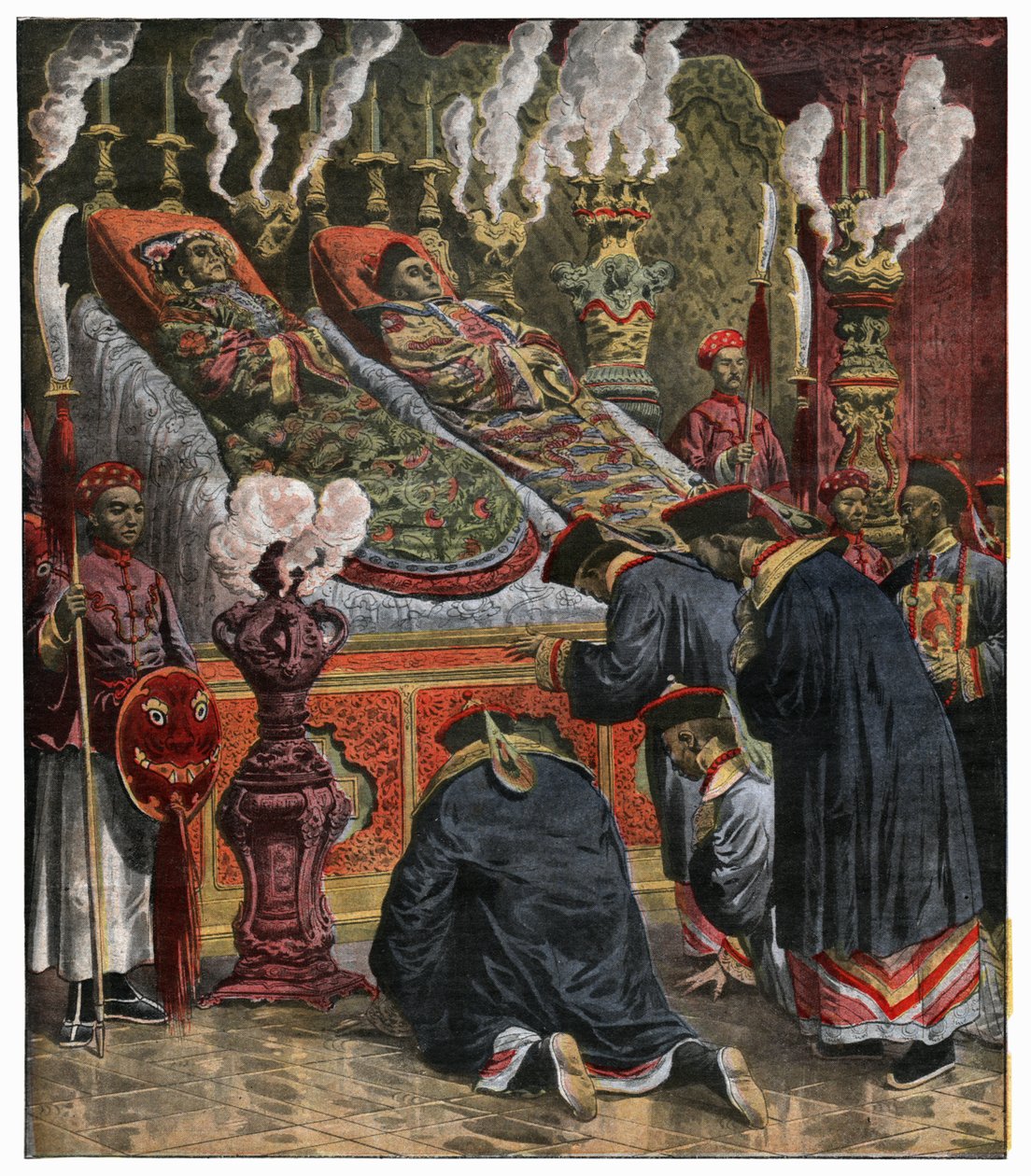 Tod von Cixi und Guangxu von Unbekannter Künstler