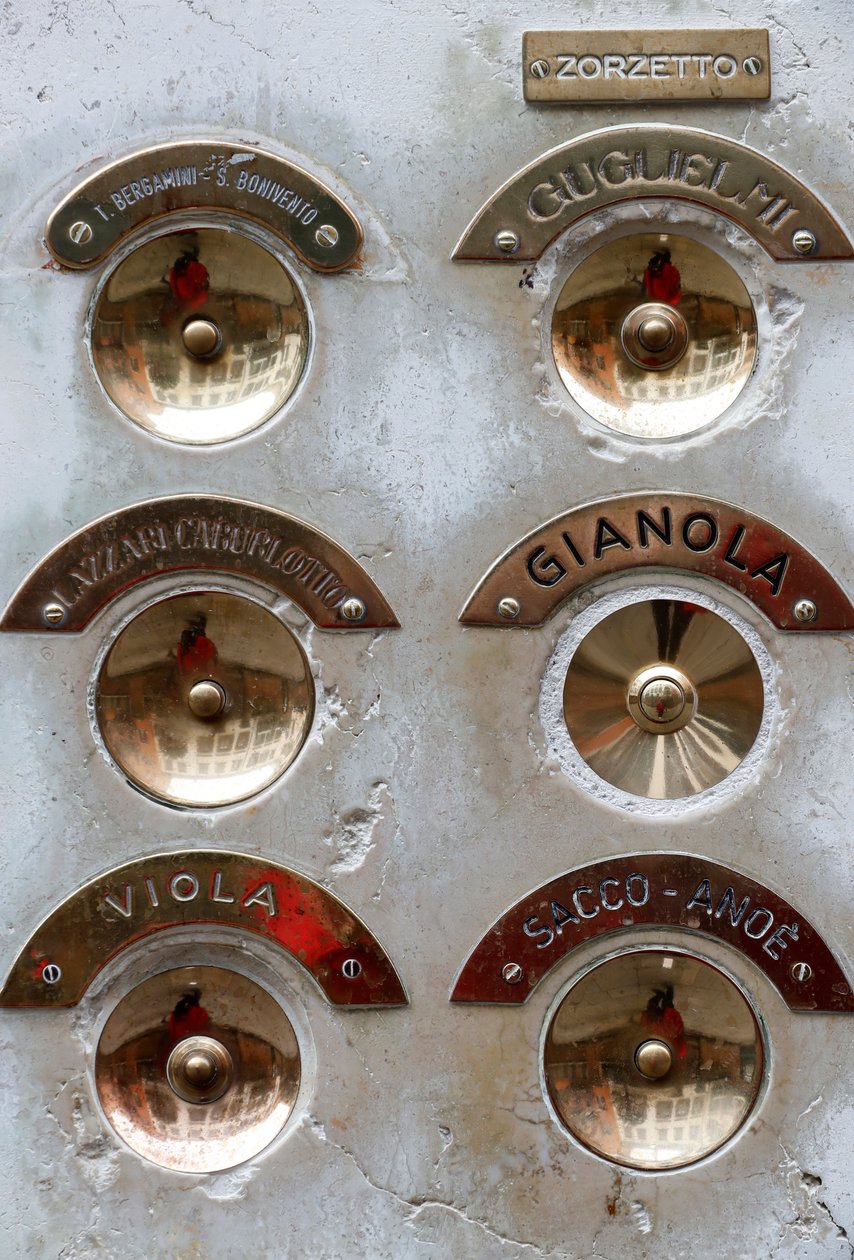 Türklingelknopf-Panel, Venedig, Italien (Foto) von Unbekannt