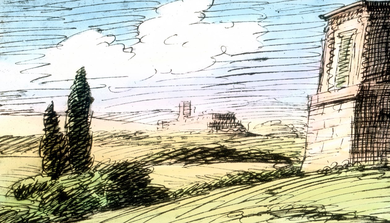 Zeichnung von Goethe von Unbekannter Künstler