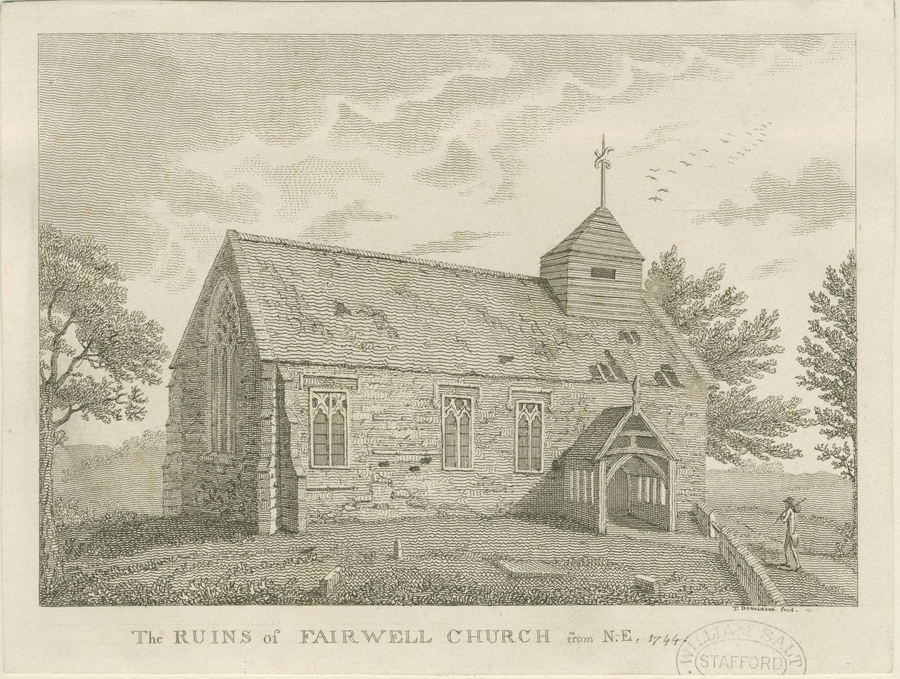 Farewell Kirche: Gravur, 1744 von Unbekannt
