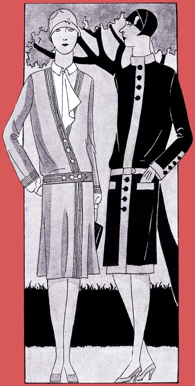 Mode: Kleider im Frühling 1928 von Unbekannter Künstler