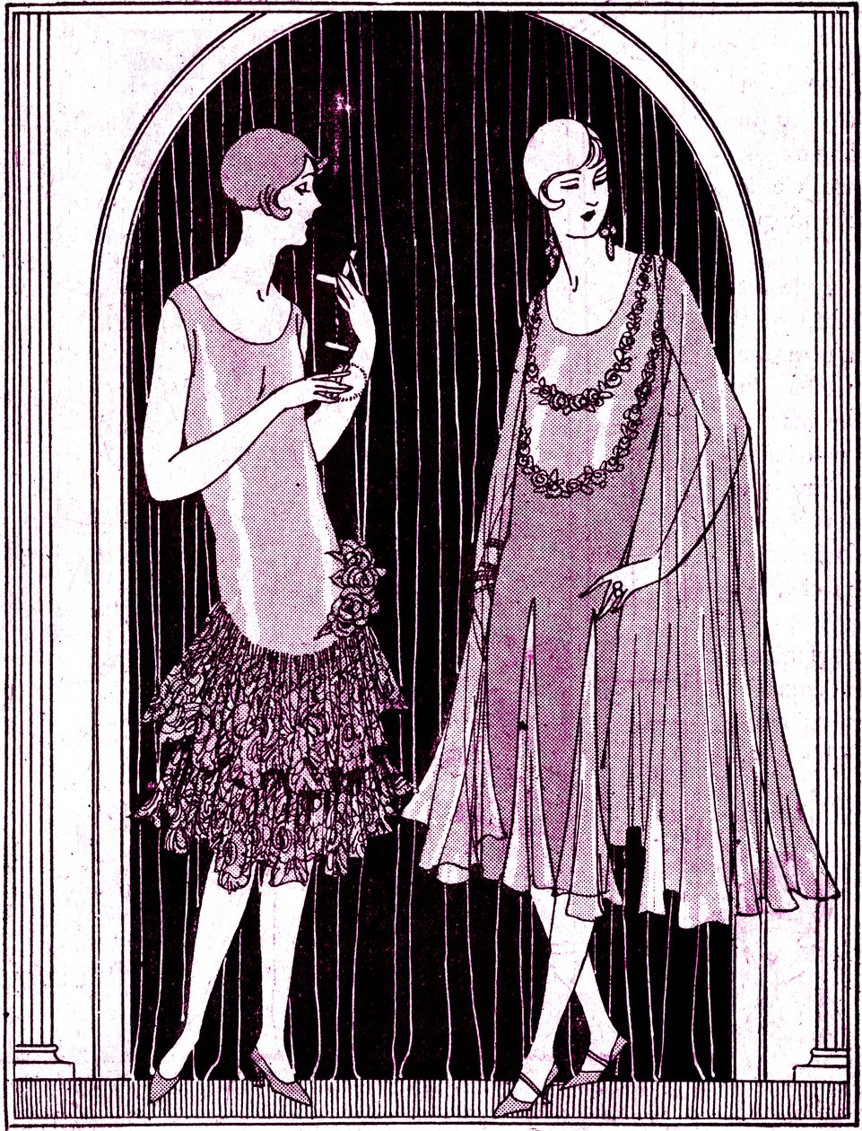 Mode: Abendkleider im Mai 1925 von Unbekannter Künstler