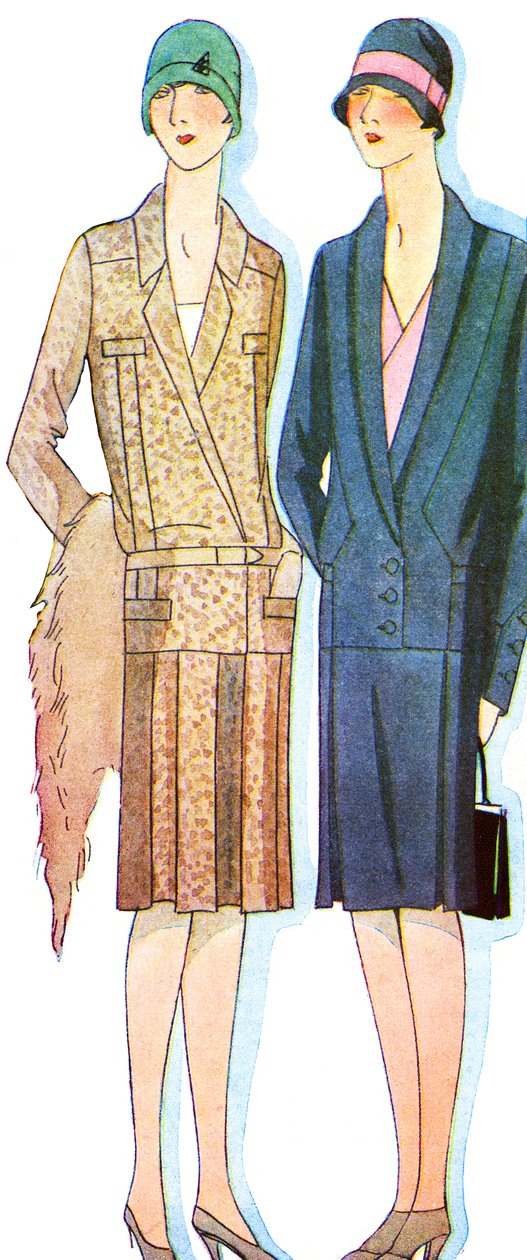 Mode: Anzüge im Frühling 1928 von Unbekannter Künstler