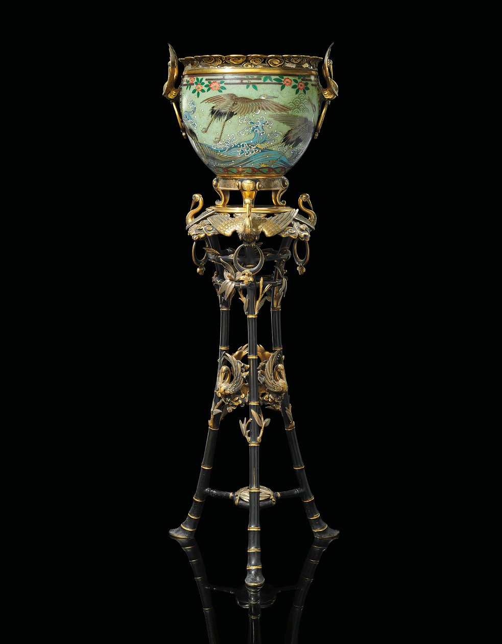 Französische "Japonisme" Jardiniere auf Ständer, 1874 von Unbekannt