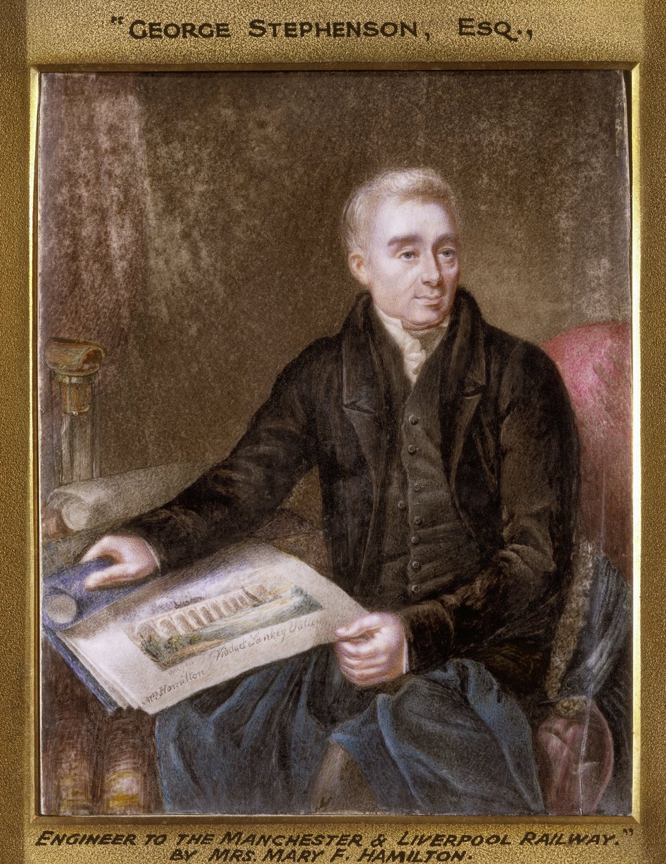 George Stephenson, englischer Eisenbahningenieur von Unbekannt