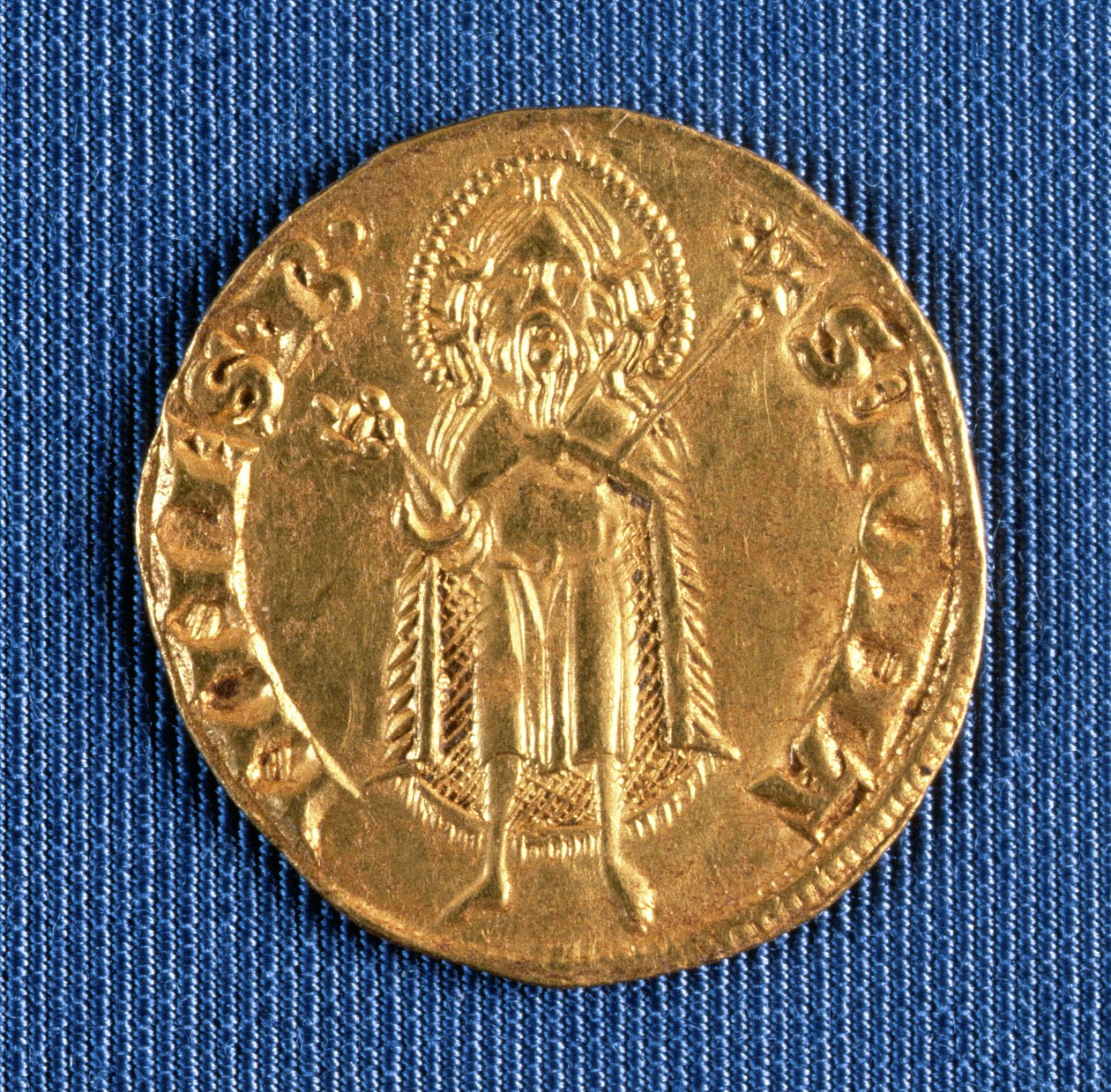 Goldmünze, mit Johannes dem Täufer von Unbekannt
