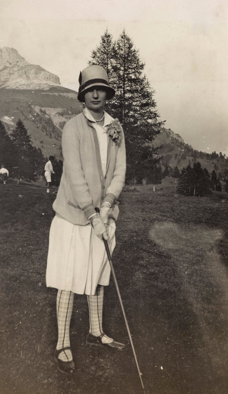 Golfer am Karersee von Unbekannter Künstler