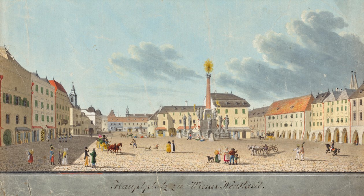 Hauptplatz von Wiener Neustadt von Unbekannter Künstler
