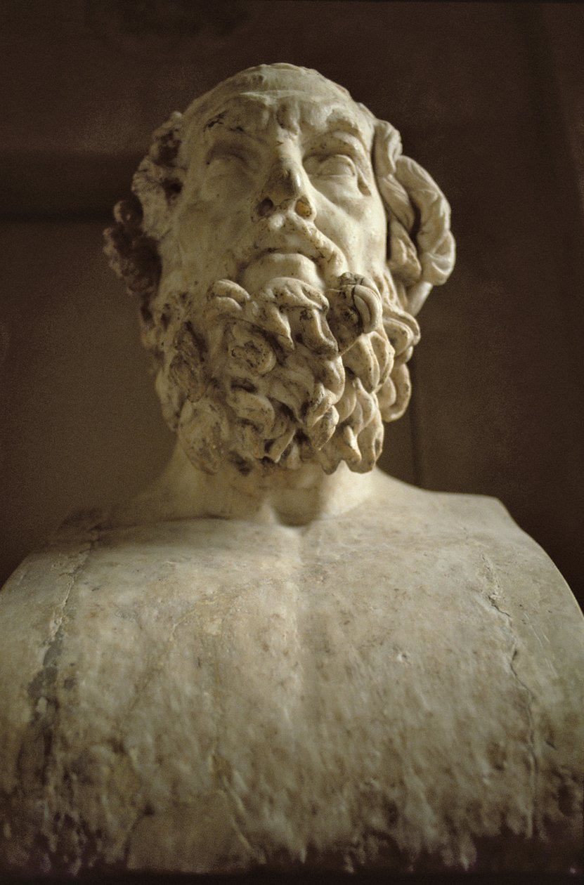 Kopf von Homer (Marmor) von Unbekannt