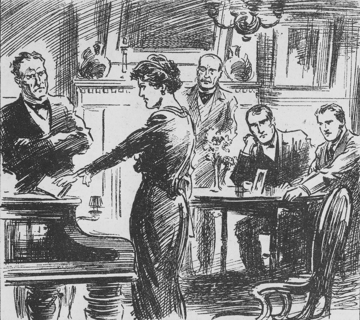 Illustration mit Sexton Blake in Penny Popular von Unbekannt