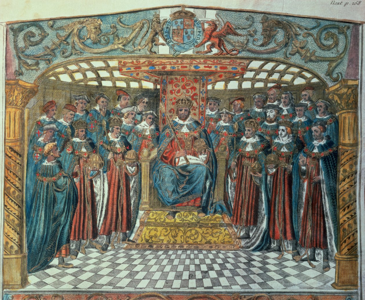König Richard I. und seine Barone von Unbekannter Künstler