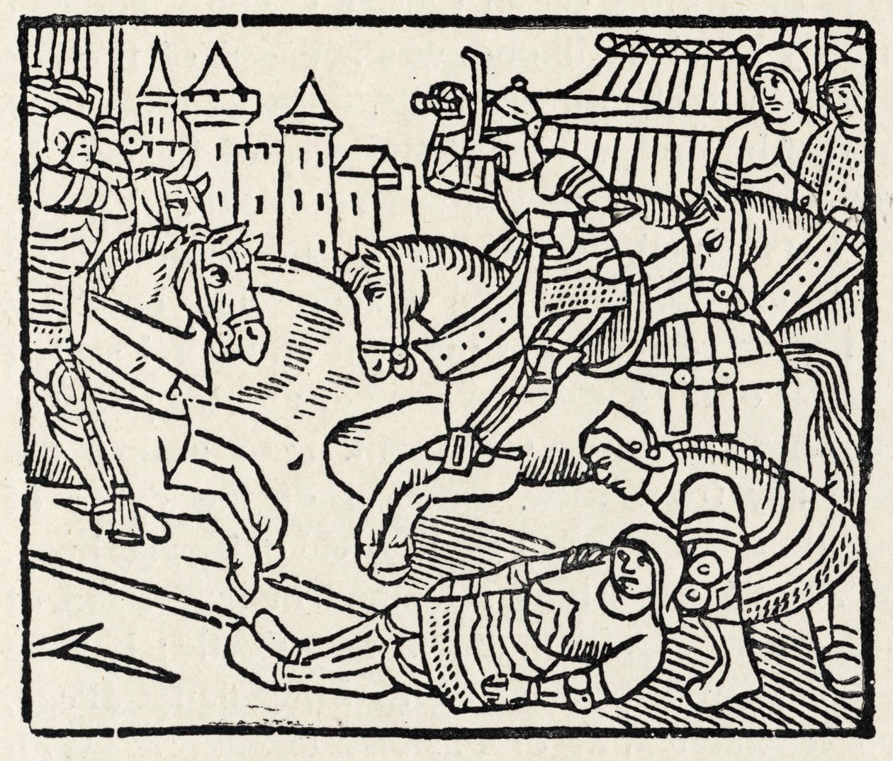 Lancelot bei einem Turnier von Unbekannter Künstler