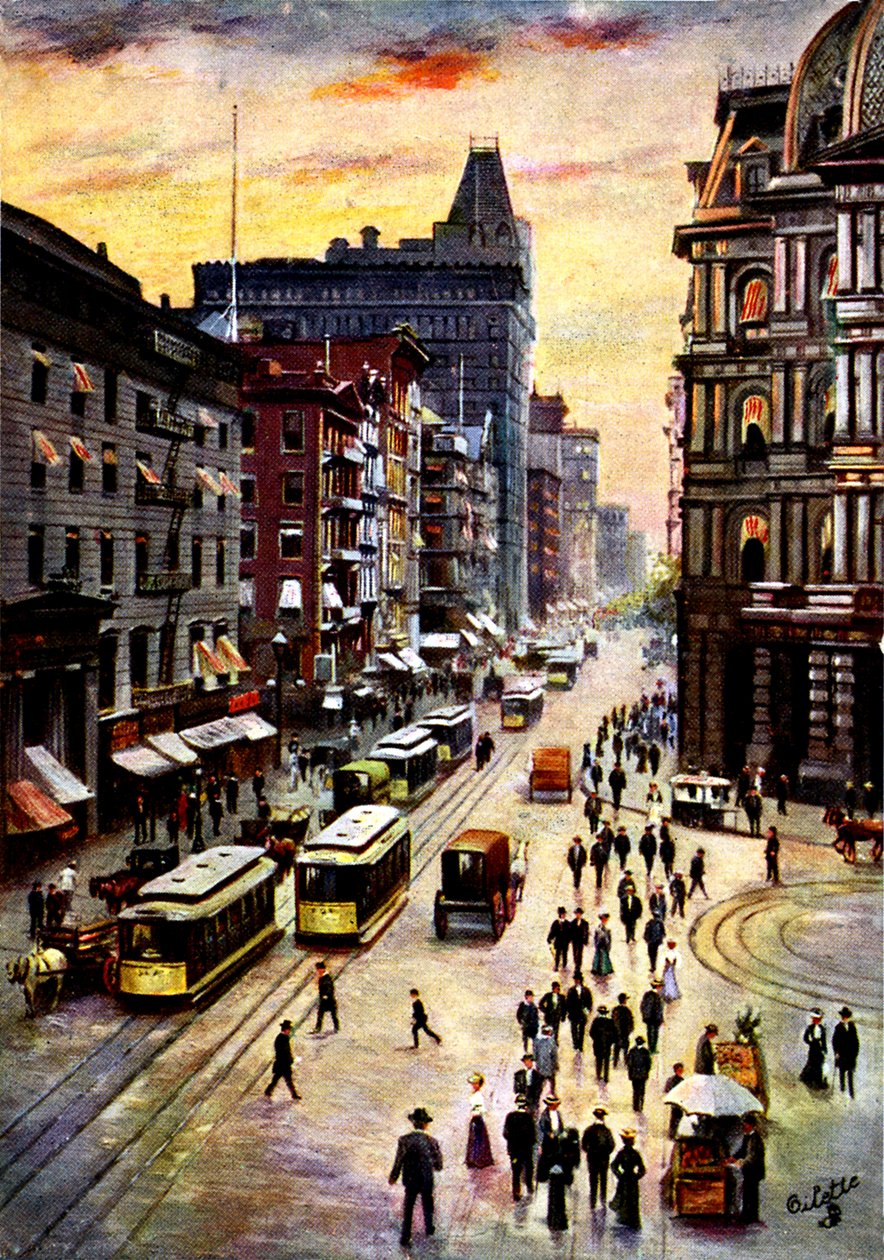 Lower Broadway, Manhattan von Unbekannter Künstler