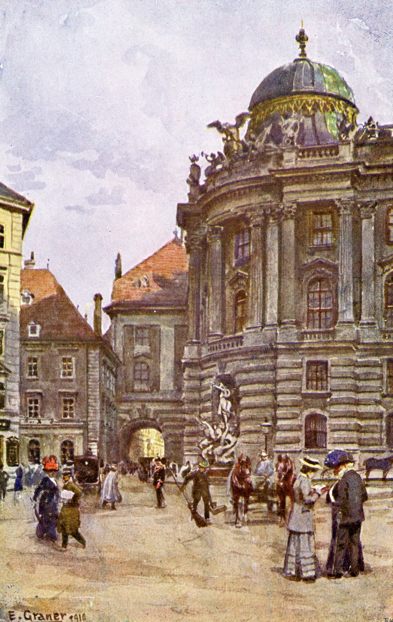 Michaelerplatz, Wien von Unbekannter Künstler
