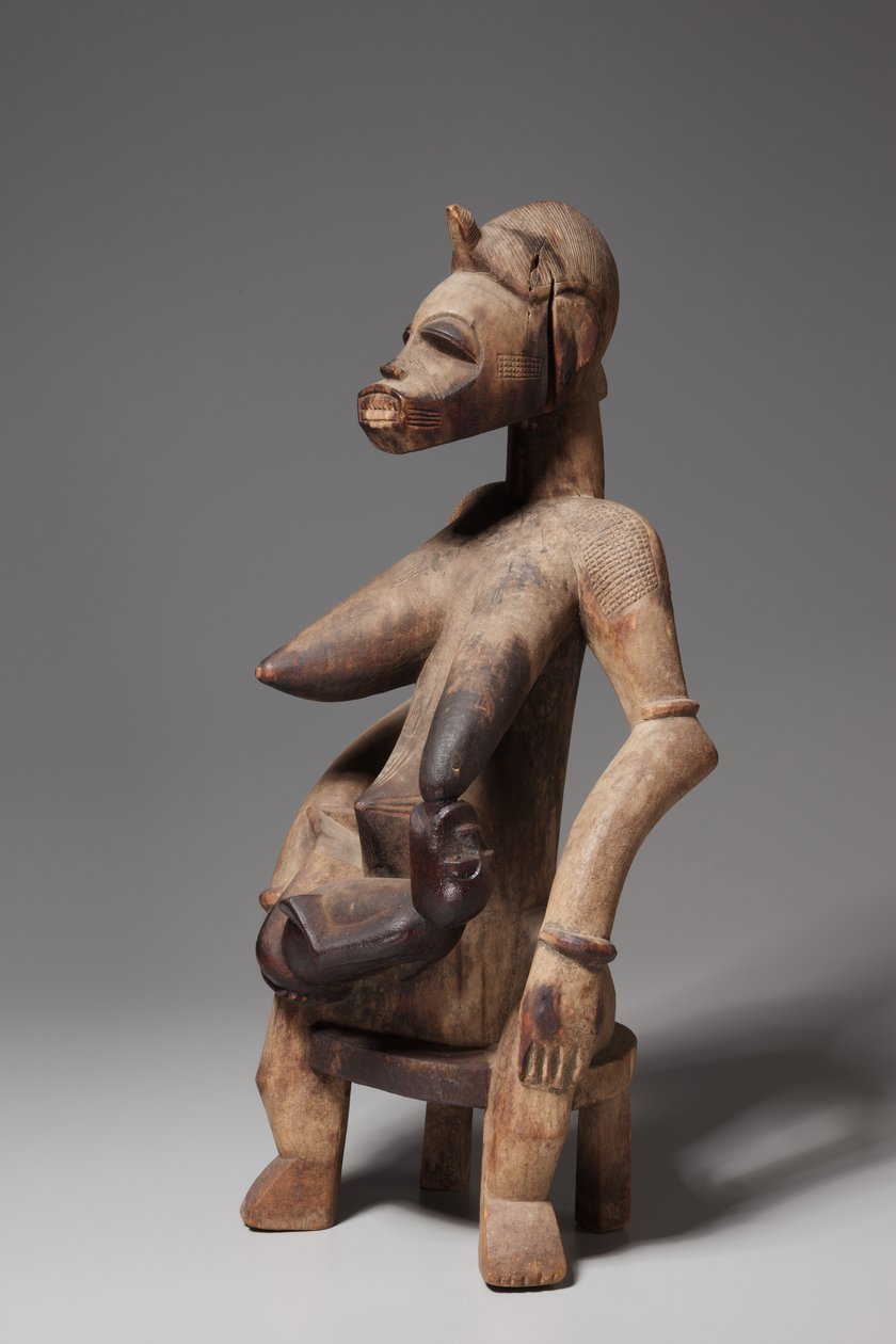 Mutter-und-Kind-Figur, 1800er-1900er Jahre von Unbekannt