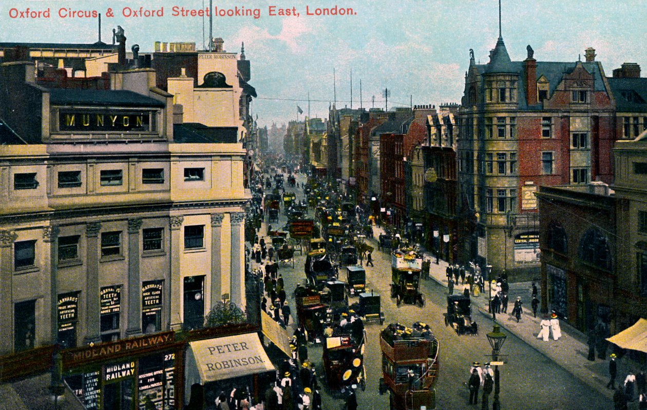 Oxford Circus und Oxford von Unbekannter Künstler