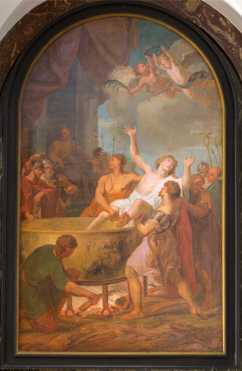 Pfarrkirche (Parochiekerk Onze-Lieve-Vrouw). Innenansicht von Unbekannter Künstler