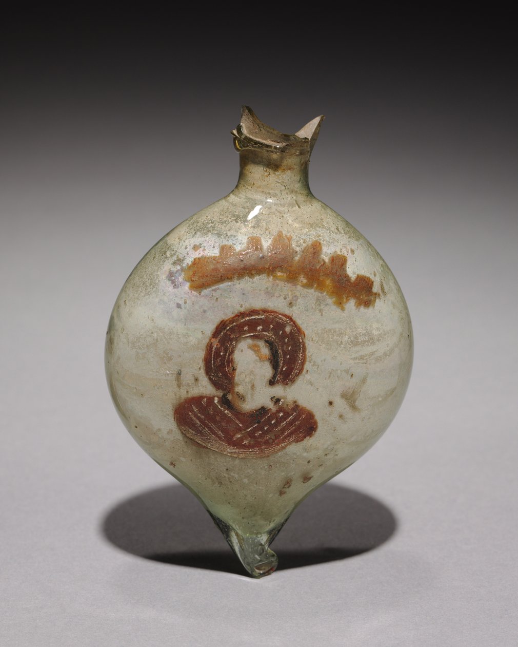 Pilgerflasche mit Nimbusfigur, ca. 400-600 von Unbekannt