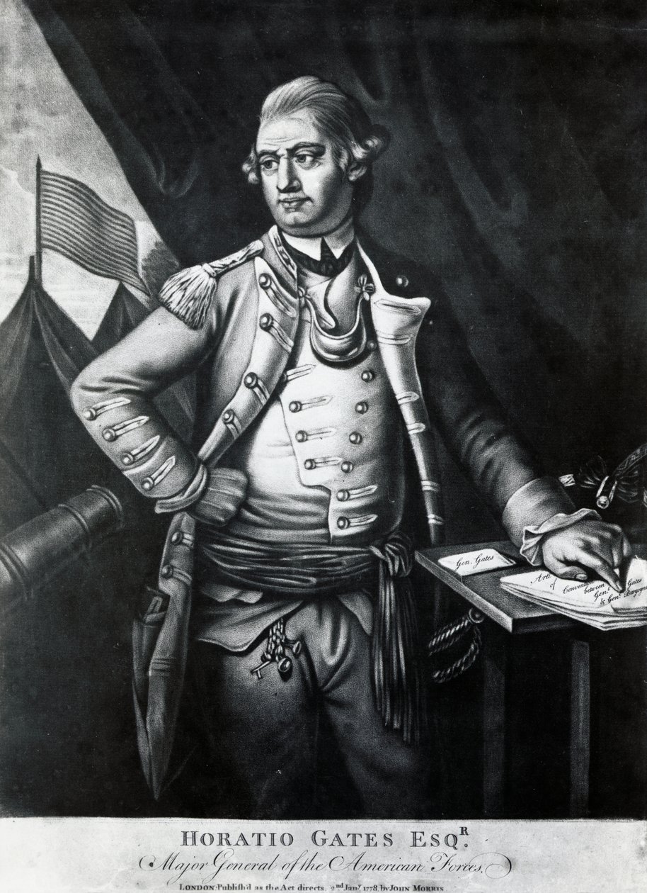 Porträt von Horatio Gates (Gravur) von Unbekannt