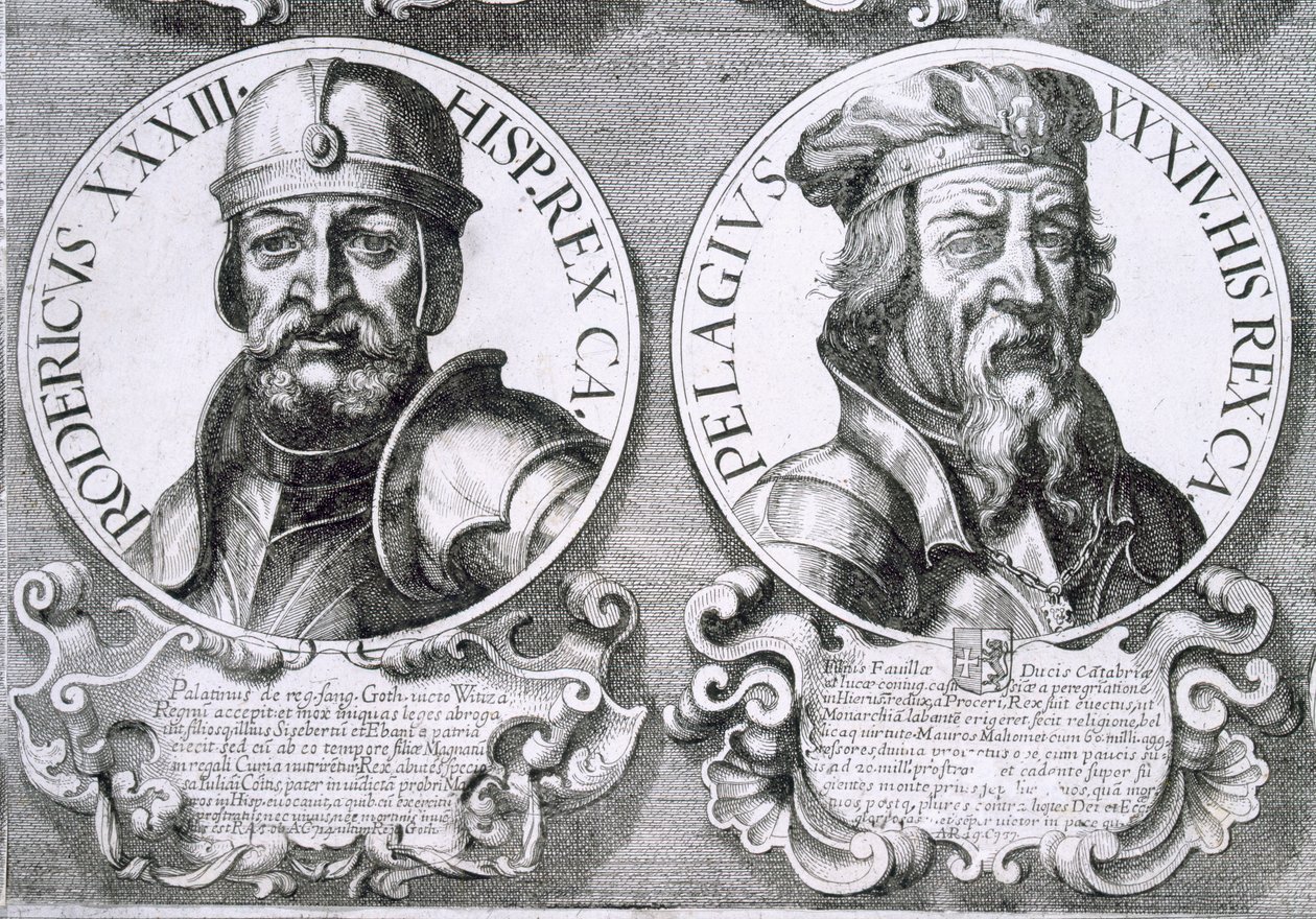 Porträts von Roderich und Pelagius (Lithografie) von Unbekannt