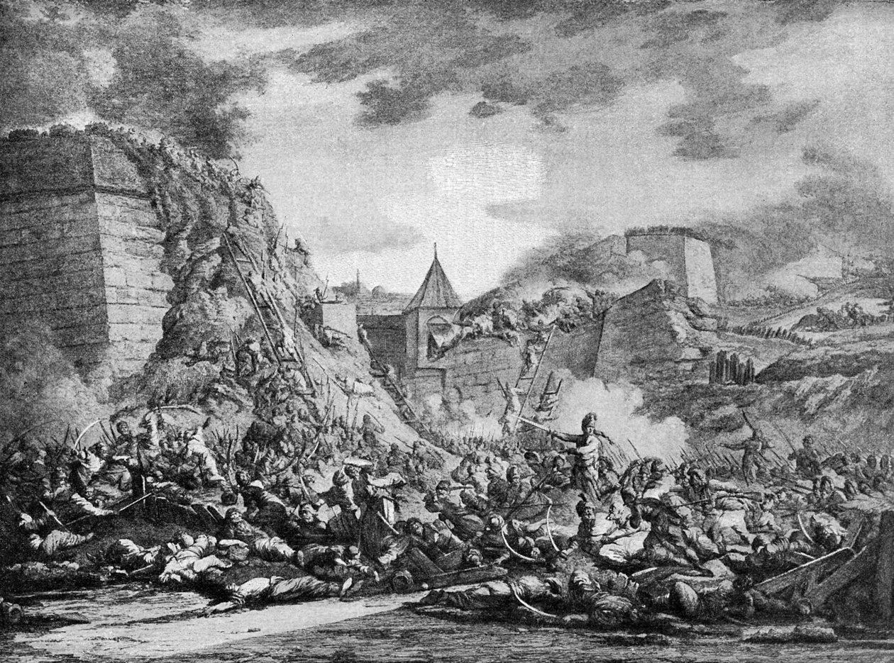 Russen unter Potemkin stürmen Otschakow von Unbekannter Künstler