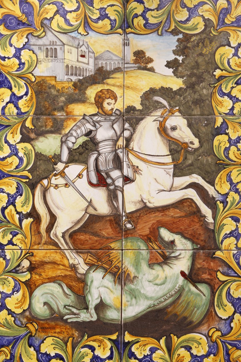 Sankt Georg tötet den Drachen, Malta von Unbekannt