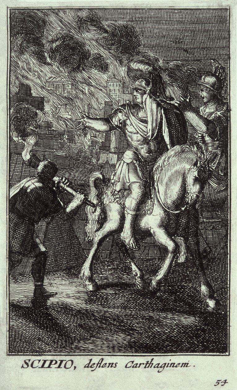Scipio Africanus der Jüngere (185-129 v. Chr.) (Gravur) von Unbekannter Künstler