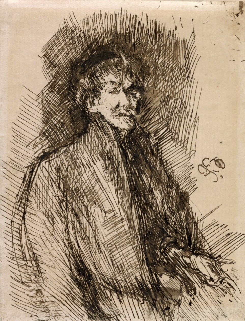 Selbstporträt von Whistler von Unbekannter Künstler