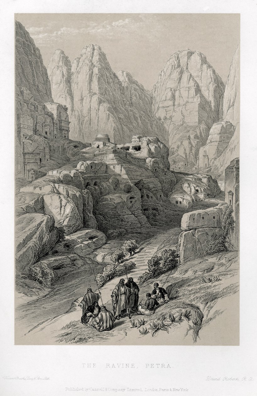 Das Theater in Petra von Unbekannter Künstler