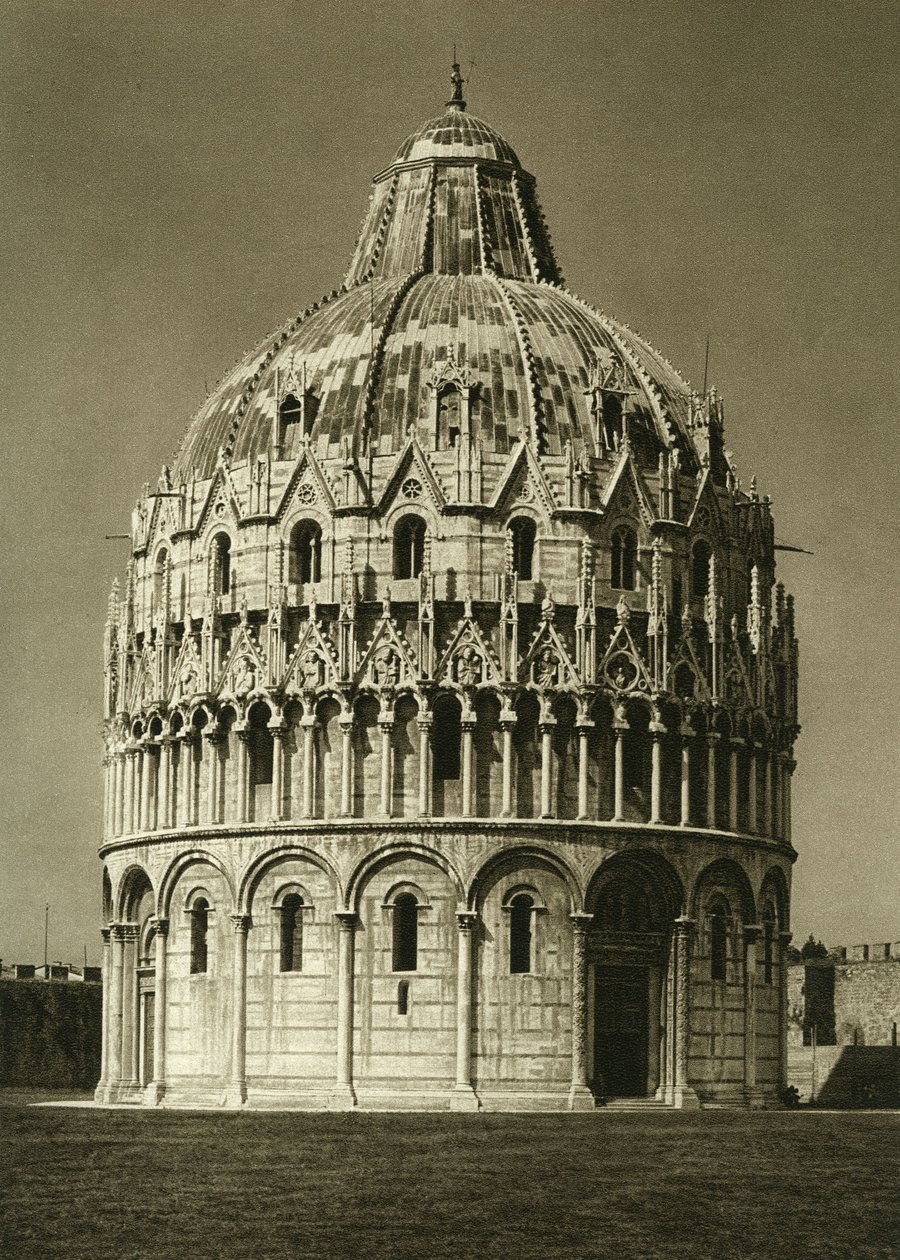 Ansicht des Baptisteriums von Pisa von Unbekannt