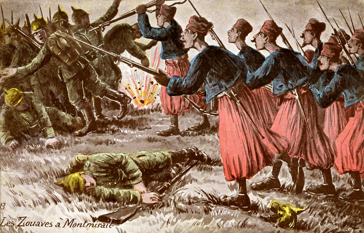 Zouave bei Montmirail an der Westfront von Unbekannter Künstler