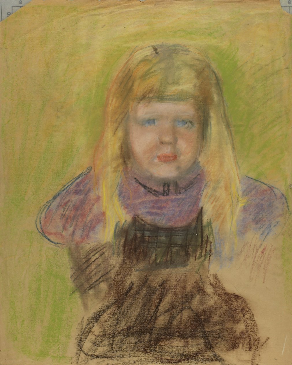 Mädchen mit blondem Haar von Unidentified