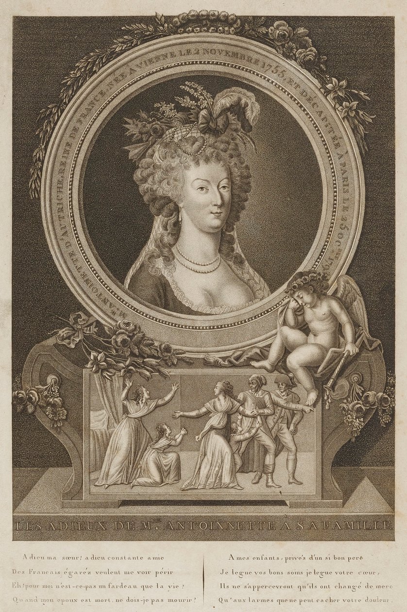 Der Abschied von Marie Antoinette von ihrer Familie von Unidentified