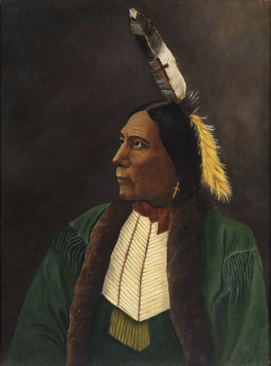 Porträt eines amerikanischen Indianers von Unidentified