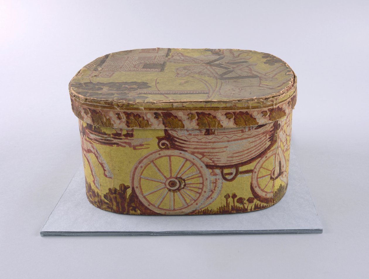Bandbox und Deckel (USA), 1830–35 von Unknown